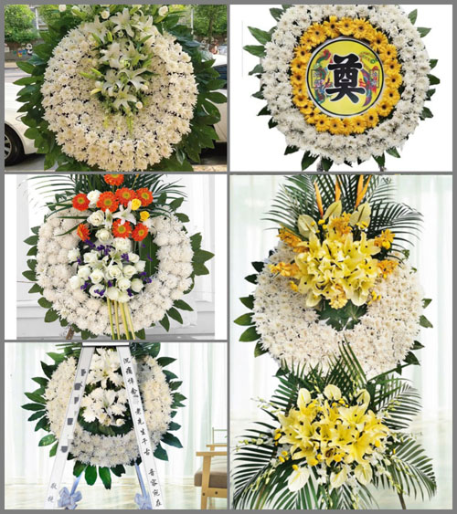 山东青岛平度市李园街道前小营村花圈速递